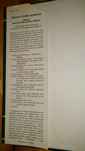 The Fly Tyer's Almanac Robert H. Boyle Dave Whitlock 1975 HC/DJ fishing tying