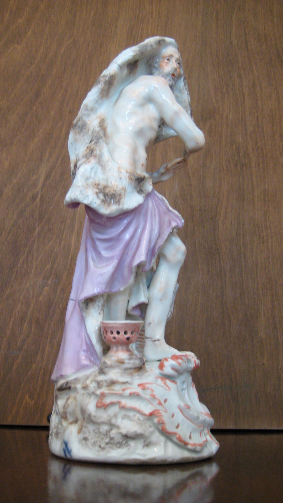 MEISSEN FIGURE OF WINTER FROM THE FOUR SEASONS, C 1760