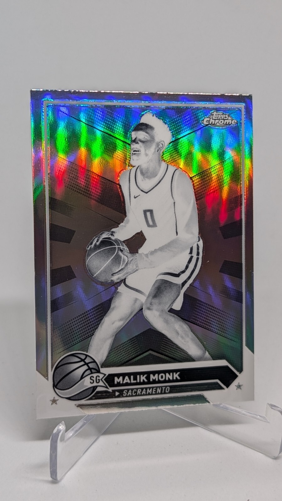 Malik Monk 2023-24 Topps Chrome Basketball Negative