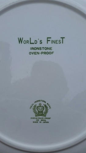 IDEAL IRONSTONE WARE IDE BROS JAPAN LARGE ROUND PLATE PLATTER