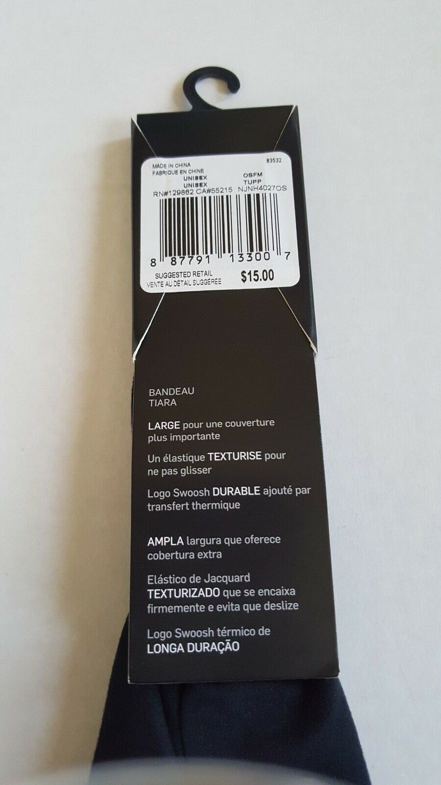 Nike Logo Twist Headband Size One Size Black