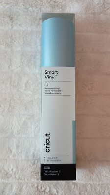Cricut Smart Vinyl - Permanent Vinyl Shimmer Light Blue 13''x12' (13in x 12ft) 