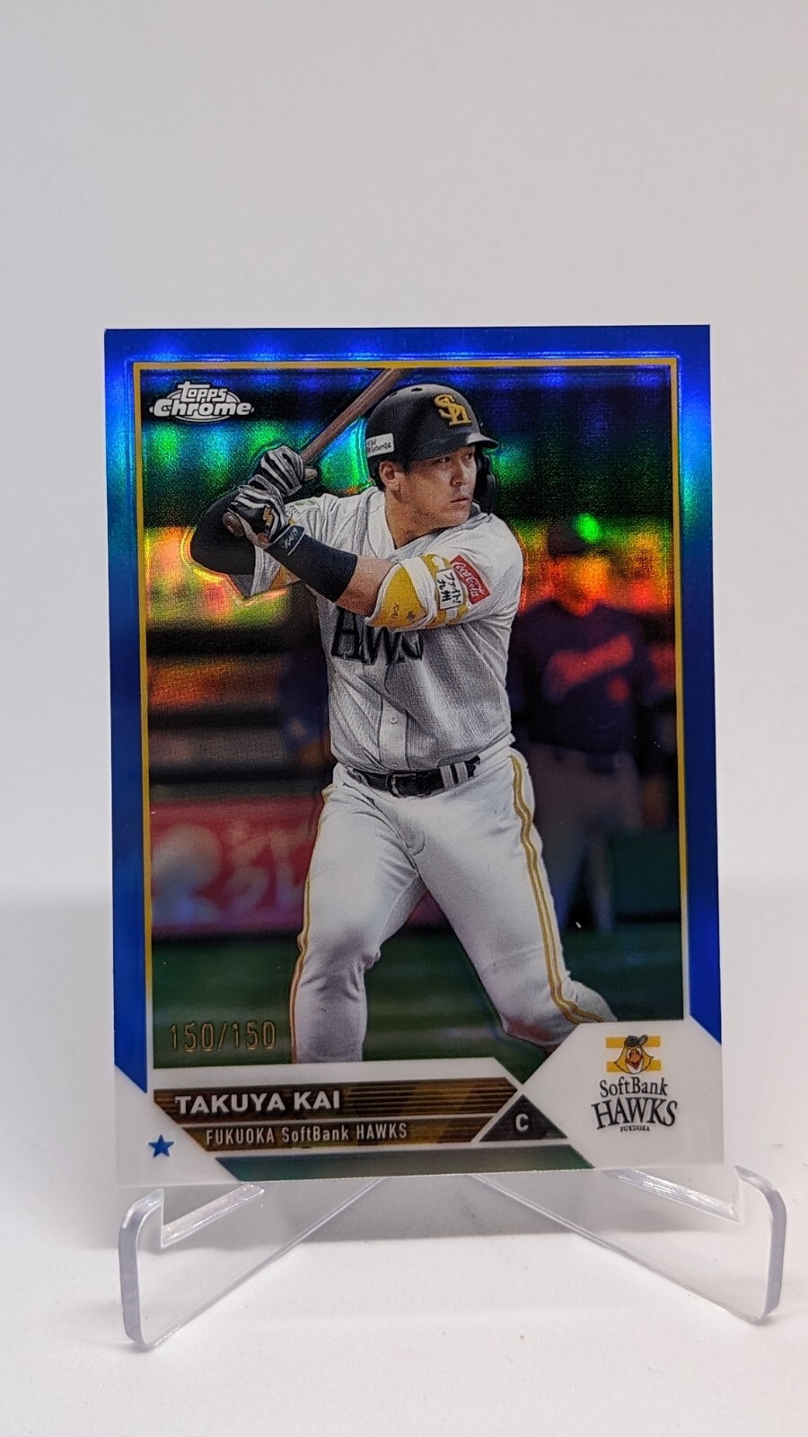 Takuya Kai 2023 Topps NPB Chrome Blue #/150 Fukuoka SoftBank
