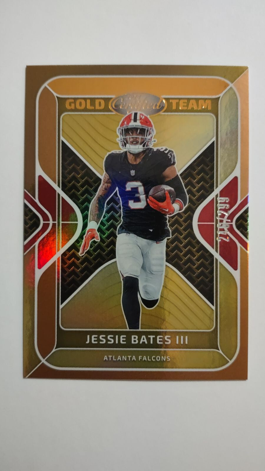 Jessie Bates 2024 Panini Certified Gold Team /299 FALCONS