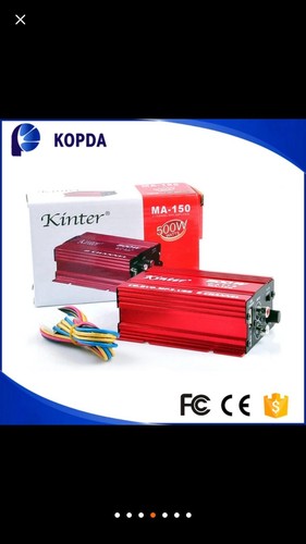 New Mini Hi-Fi 2.1 500W Stereo Amplifier Amp Radio 12V With AC Adapter Subwoofer