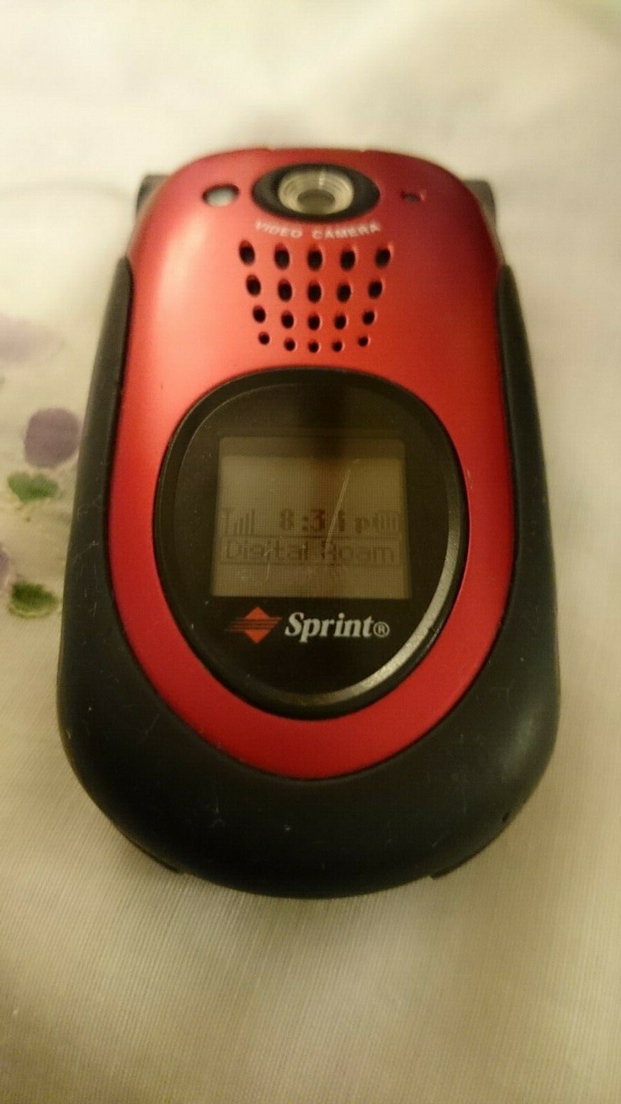 Sanyo MM 7400 - Metallic Red (Sprint) Cellular Flip Phone Tested and Working