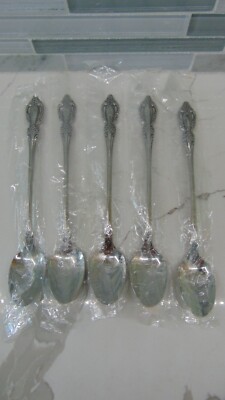 Set Of 5 RAPHAEL Distinction Deluxe Stainless By Oneida Iced Tea Spoons NIP