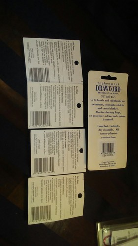 4 Packages Dritz Drawstring Cord Stops & 1 Package of 36