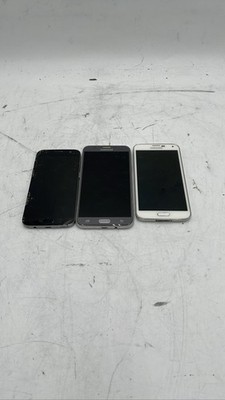 Samsung Galaxy S5 J7 SM-J727V Cracked Screen For Parts Or Repair Lot Of 3