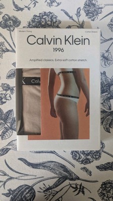 Calvin Klein 2 pack thongs size M nude beige cotton multipack