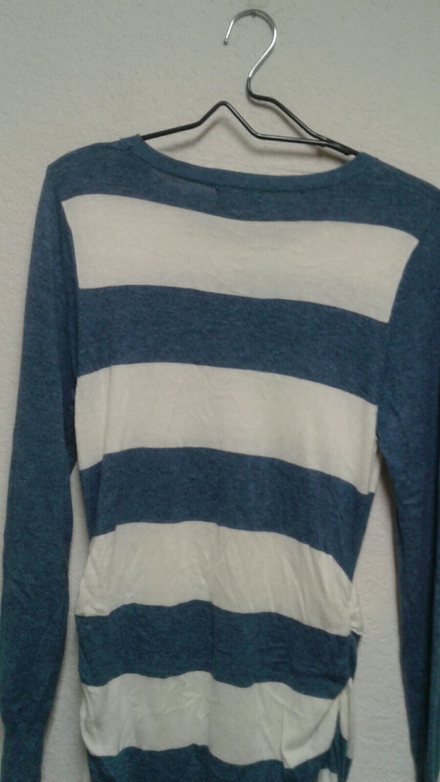 Liz Lange Maternity Tunic Sweater Size M White & Blue Color