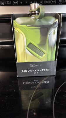 Brumate 8 oz Liquor Canteen Flask w Silicone Multicolor Tie Dye Sleeve
