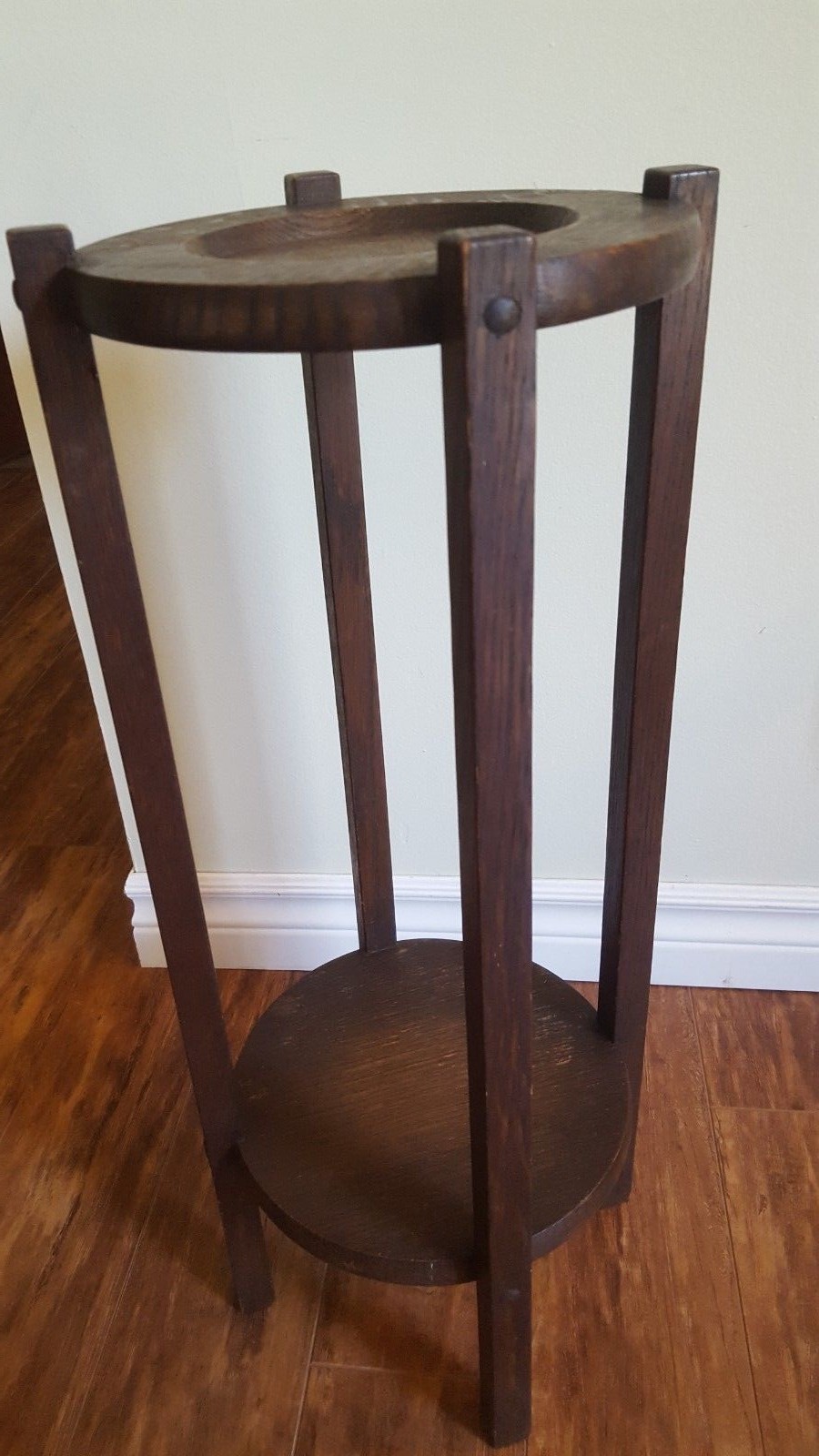 Antique Arts & Crafts Mission Oak Smoking Stand - The Lakeside Craft Shops