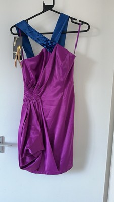 Unique Boutique Purple Satin Occasional Dress Size 6