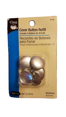 Dritz Craft Cover Button Refill 4- Size 7/8'' Buttons model 13-36