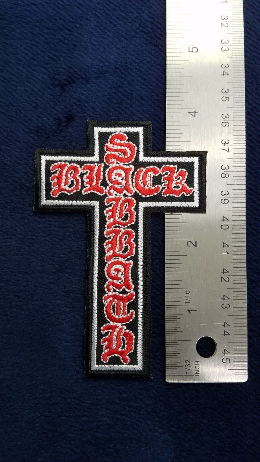 Black Sabbath Cross Embroidery Patch