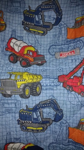 Kids Boys TONKA TRUCK Toddler Bed Crib Bedding Curtains Valance DAN RIVER Quilt
