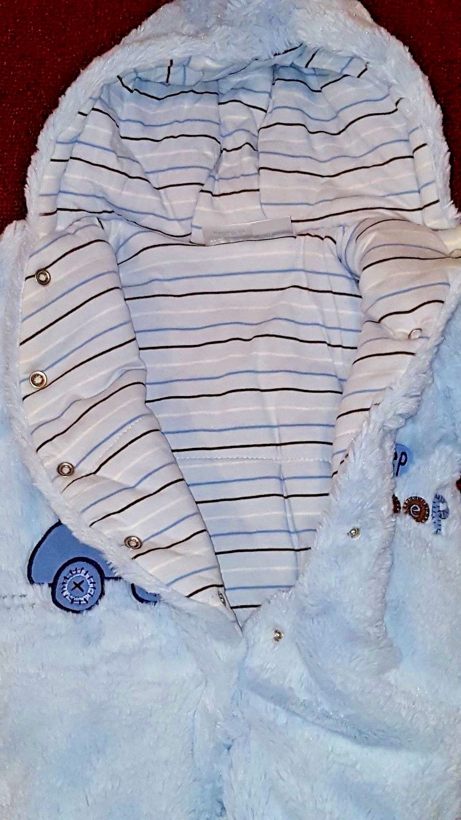 Miniwear RN 67391 - Baby Blue Newborn/Infant Hooded Snowsuit - Size: 0-3 Months