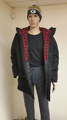 Pre-owned Woolrich Authentic  Men's Black Langhorne Parka Jacket 550 Fill Down 16106