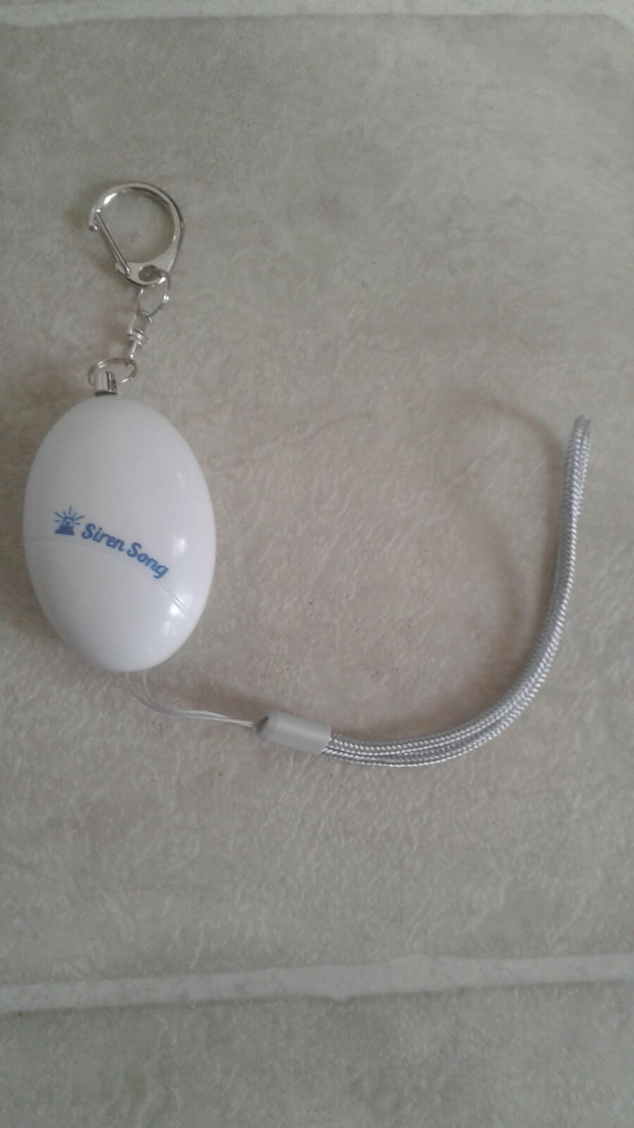 SIREN SONG  Personal Security Alarm Keychain White