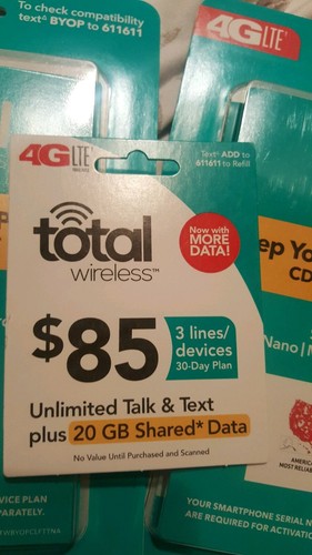 Total Wireless 3 Line SIM Card Kit