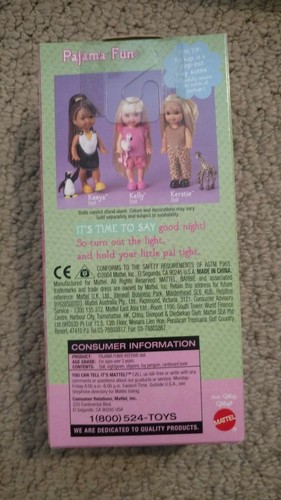 ** NIB BARBIE DOLL KELLY CLUB KEEYA BLACK AFRICAN AMERICAN PAJAMA FUN W/ PENGUIN