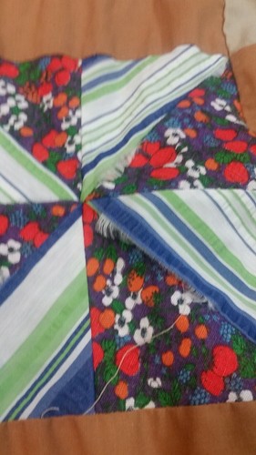 Vintage Magic Eight/ Pinwheel ? Quilt Top Unfinished 44 X 36 1/4