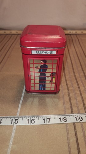 Collectible Tin Telephone Booth Coin Bank