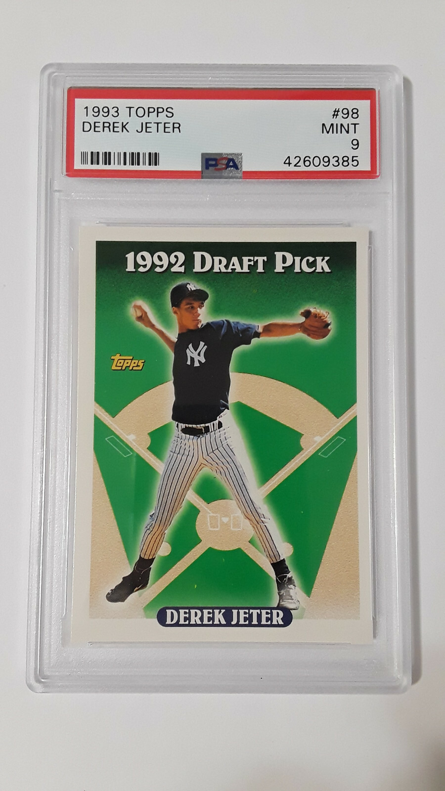 Derek Jeter PSA Mint 9 Topps 98 1993 1992 Draft Pick Rookie Card RC EBay