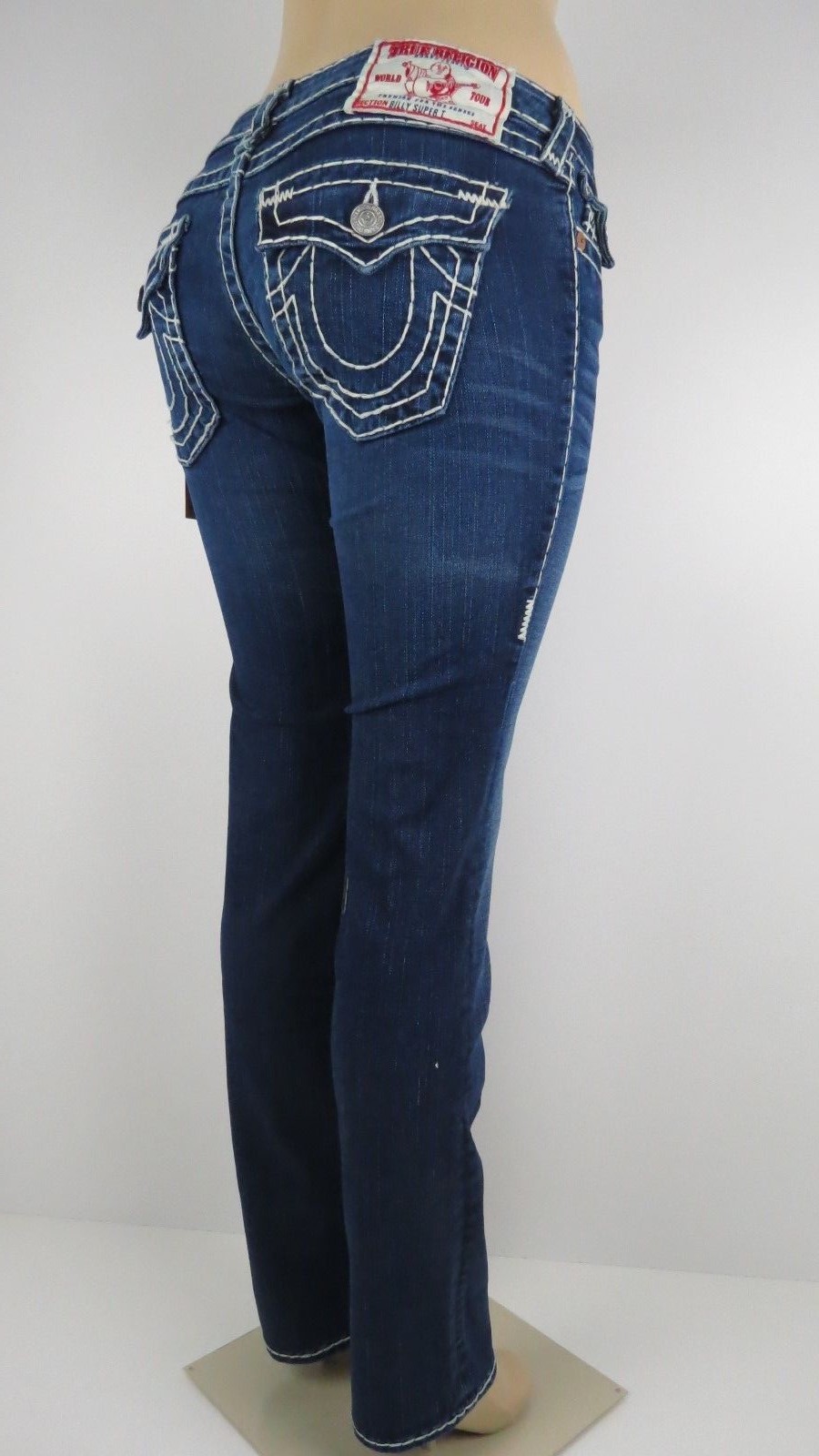 Pre-owned True Religion Billy Super T Women Jeans, Chesapeake, Size 26, In Blue
