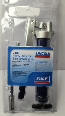 LINCOLN HEAVY-DUTY MINI 3 0Z GREASE GUN G103 6000 PSI LEVER ACTION (421503)