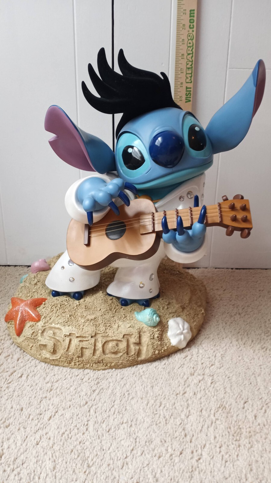 Disney Big Fig Statue Elvis Stitch w/ Guitar RARE Sam Wang