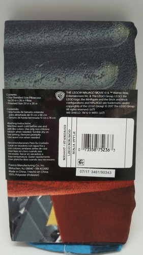 The Ninjago Lego Movie Standard Reversible Pillowcase Kids Bedding Loyd Kai