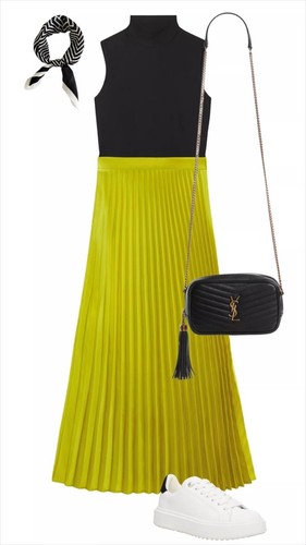【せいら着用】ER PLEATED SKIRT カーキ ER PLEATED SKIRT カーキ