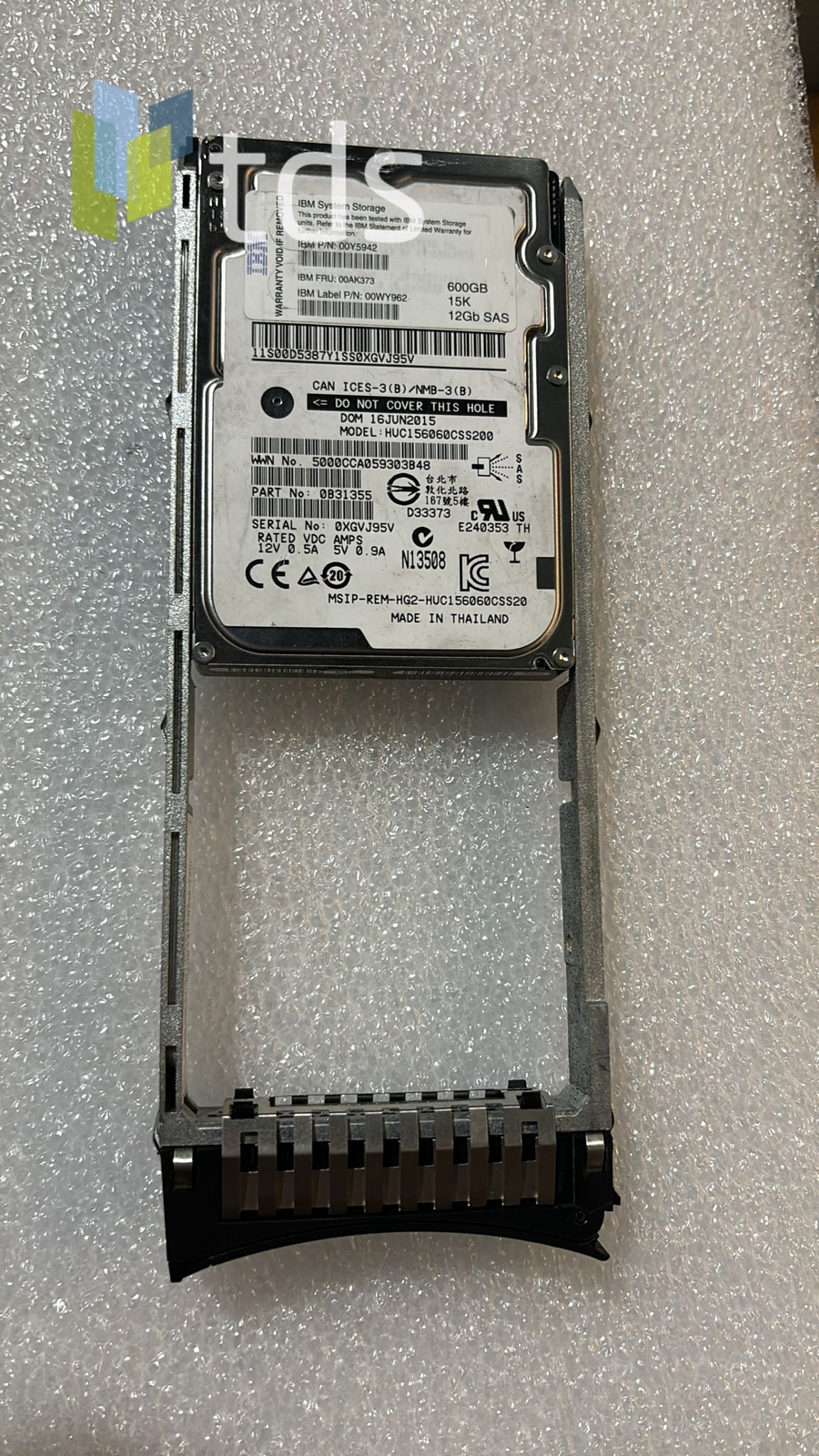 IBM	00WY962 600GB 15K 2.5 INCH HDD 00Y5942 00AK373 - Picture 1 of 3