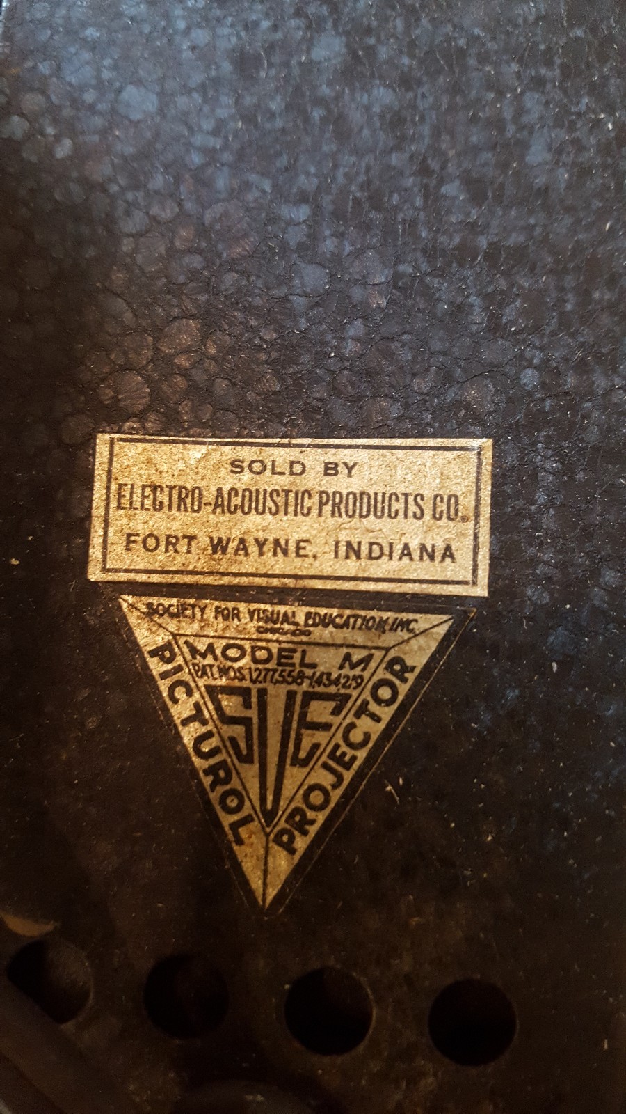 VINTAGE SVE PROJECTOR MODEL M  FOR PARTS W CASE STEAMPUNK