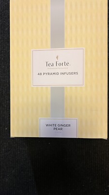 Tea Fortè White Ginger Pear 40 Pyramid Infusers.Brand New! Never Opened!High End