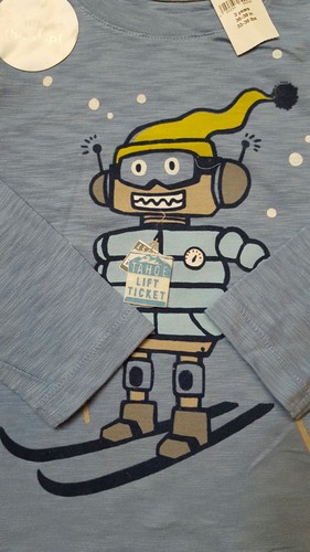 NWT Toddler Boys size 3T Graphic Long Sleeve Shirt Tee Baby Gap