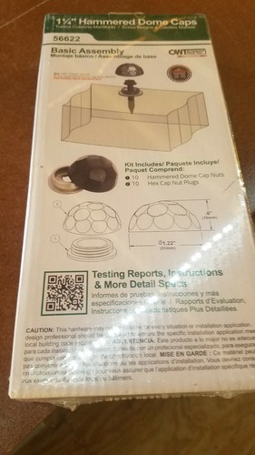 OZCO OWT Hammered Dome Cap Nut 10 Pk 56622 (DCN) 1-1/4