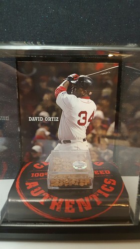 David Ortiz Game Used Dirt Mounted Memories MLB BB337685