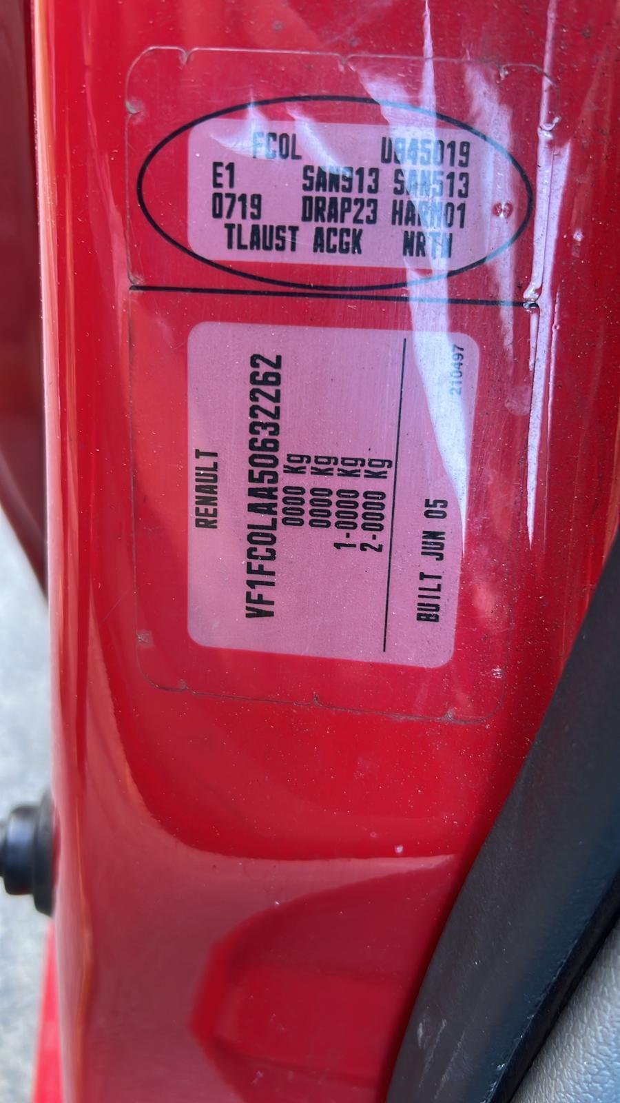 RENAULT KANGOO X76 08/2004-09/2010 BARN DOOR RIGHT RED - thumbnail 3