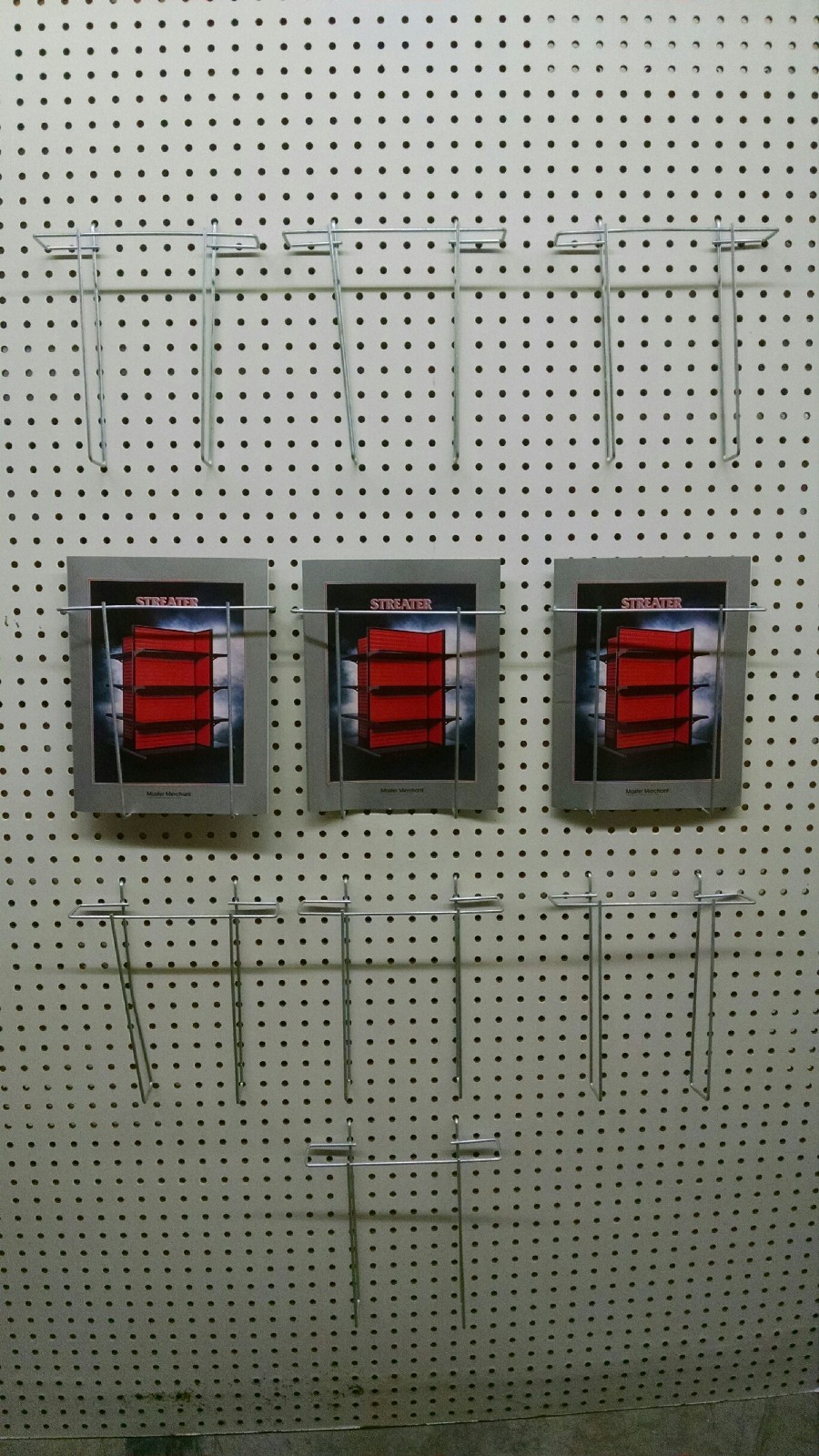 Magazine Rack Holder Lot of 10 Pegboard Peg Board Fixtures Accessories