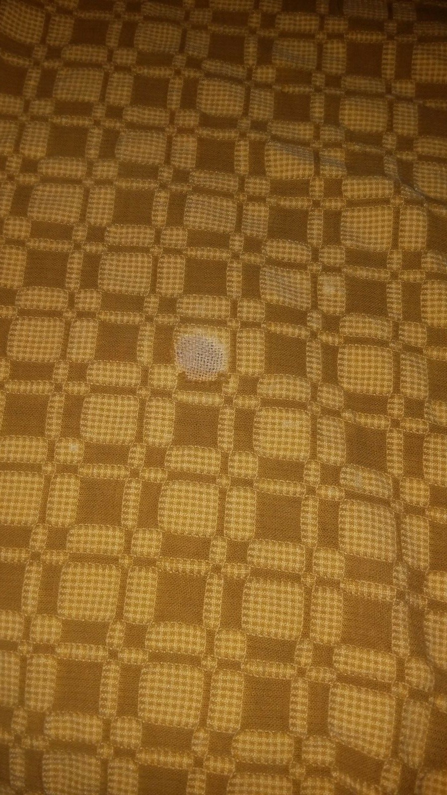 Vintage MORGAN JONES Yellow FULL Bedspread with full  fringe & Label