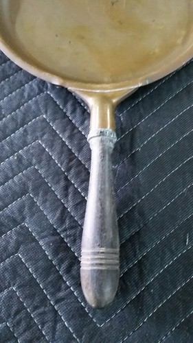 RARE Vintage UNITED AIRLINES Copper Wood Handle Skillet Sheild and Star Stamped