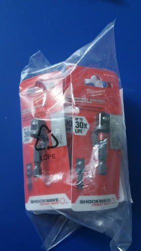 Milwaukee 1/4 in. x 3/8 in. Steel Square Socket Adapter ***6 PACK*** 48-32-5031