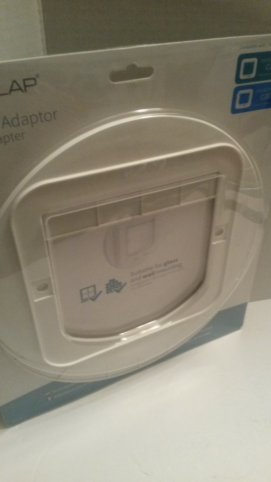 SureFlap Cat Flap Mounting Adaptor Suitable for Glass Doors White SEALED NEW