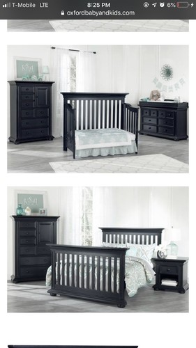 Oxford baby harlow Midnight-Slate 4-in-1 Crib