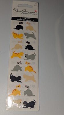 Mrs Grossman s Stickers Kittens Cats 1 pack ~ 3 strips NIP