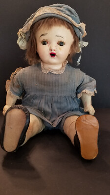 K and K Toy Company Composition Doll (1915-1930's?) CLOTH BODY 18''