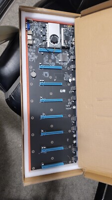 BTC-S37 Mining Motherboard 8 GPU Memory Slot Card CPU DDR3 HDMI